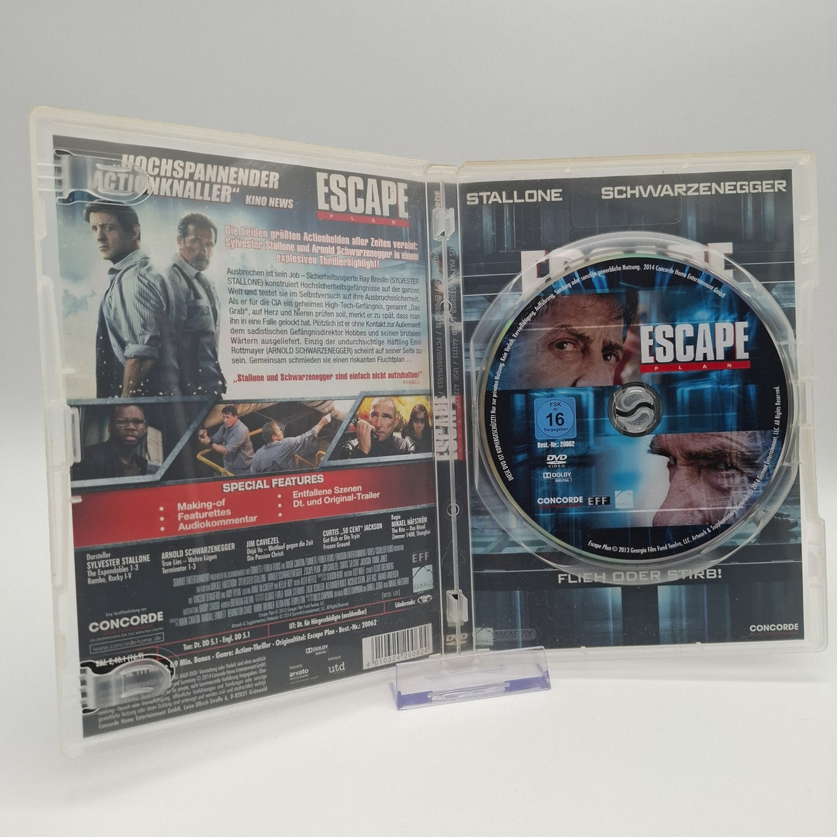 Escape Plan - Stallone & Schwarzenegger - Wendecover - DVD - Zustand Sehr Gut