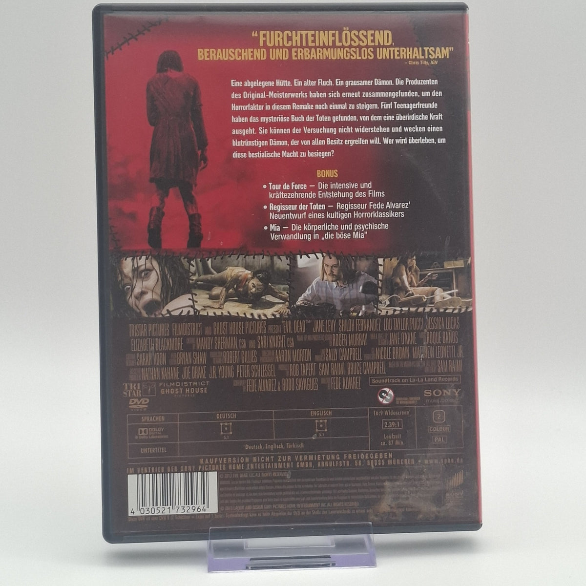 Evil Dead - 2013 - Regie: Fede Alvarez - Jane Levy - DVD - Zustand Sehr Gut