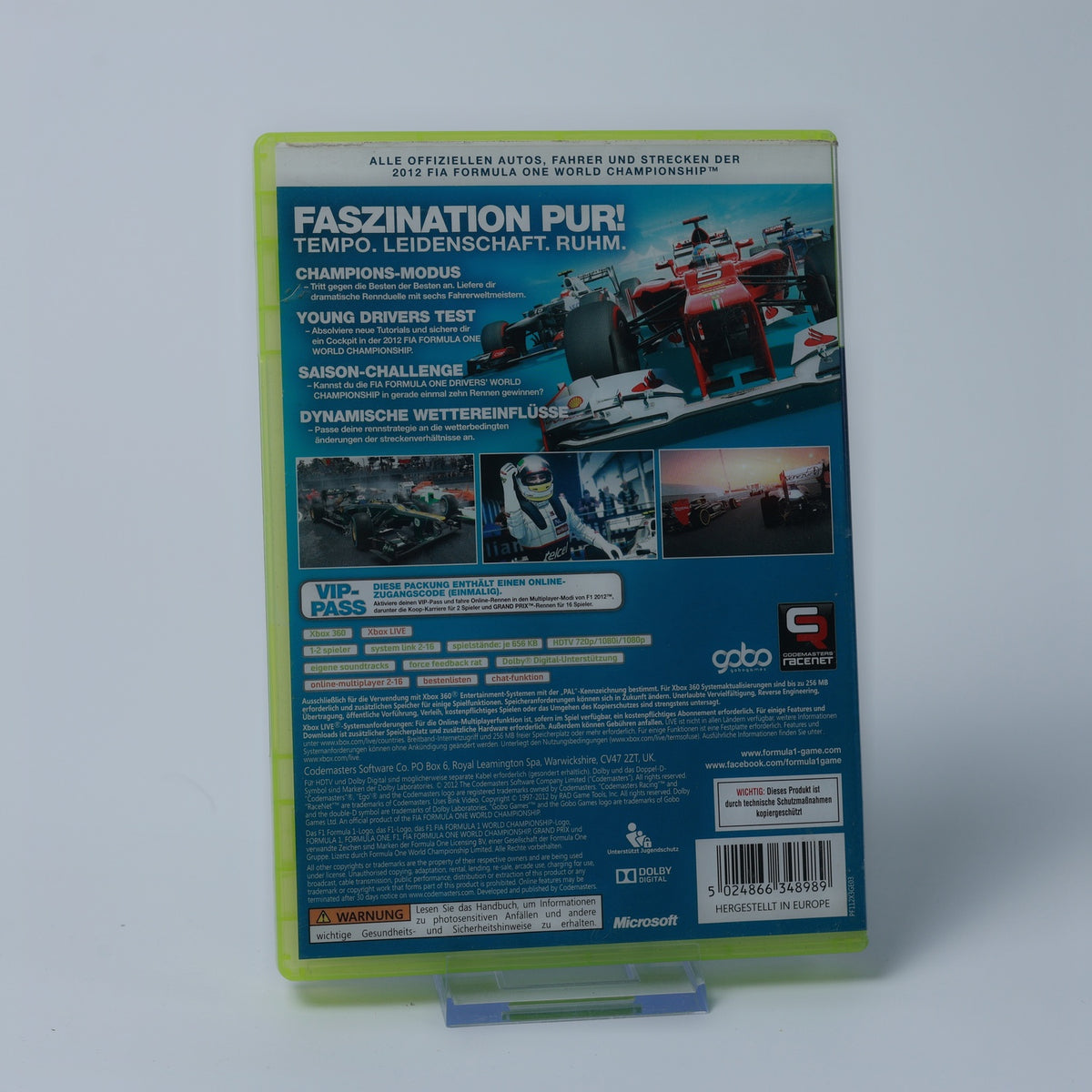 F1 2012 - Xbox 360 Spiel - Nur CD - PAL - Zustand Okay