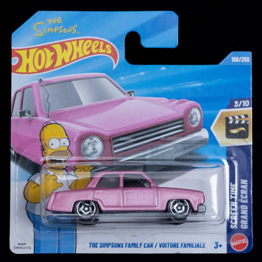 Pkws Family Car - Mattel - Screen Time - The Simpsons - 1/64 - Rosa - 2025 - Neu