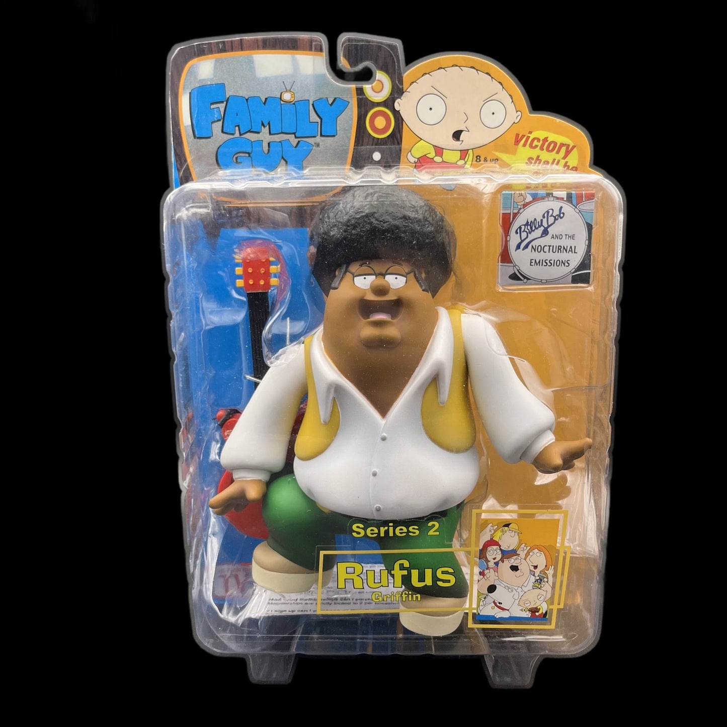 Family Guy Rufus Griffin - Action-Figur - Mezco - 15 cm - mit Gitarre - Neu