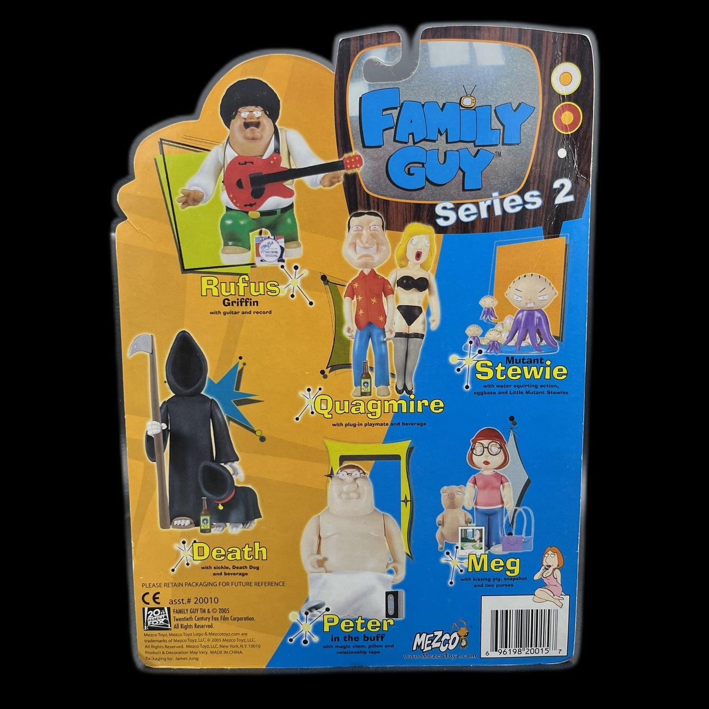Family Guy Rufus Griffin - Action-Figur - Mezco - 15 cm - mit Gitarre - Neu