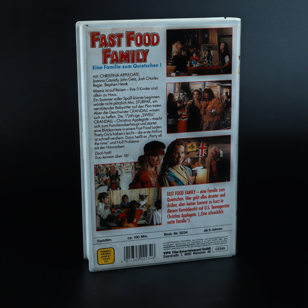 Fast Food Family - Christina Applegate - PAL - VHS - Film - Zustand Gut