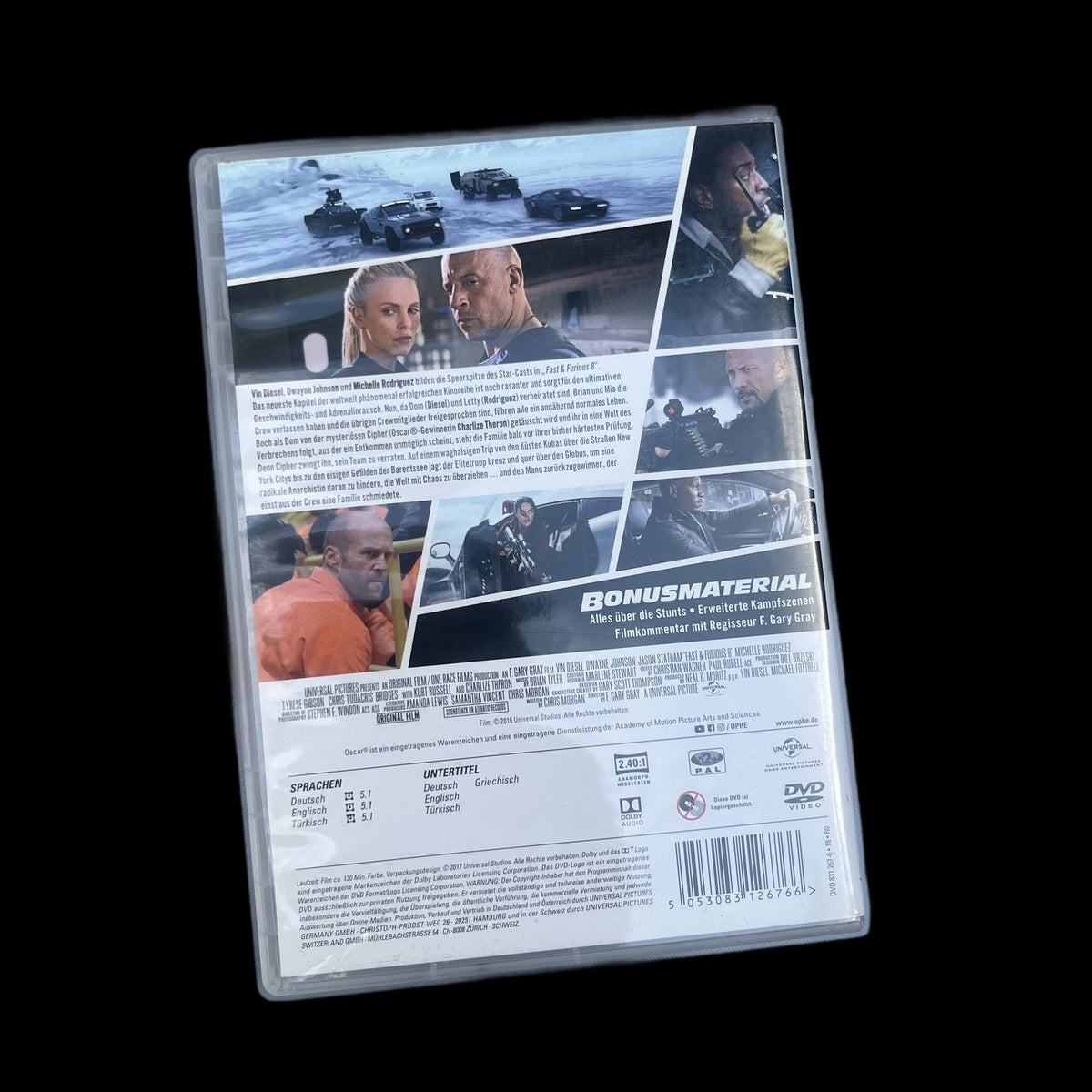 Fast & Furious 8 - Vin Diesel & Dwayne Johnson - Action - 2017 - DVD - Gebraucht