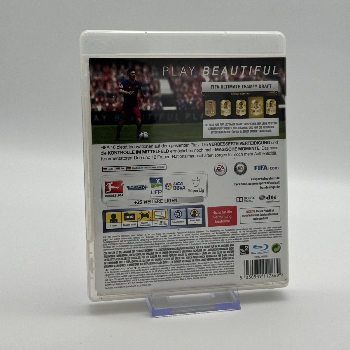 FIFA 16 - Playstation 3 PS3 Spiel - CiB - PAL - Deutsch - Zustand Sehr Gut