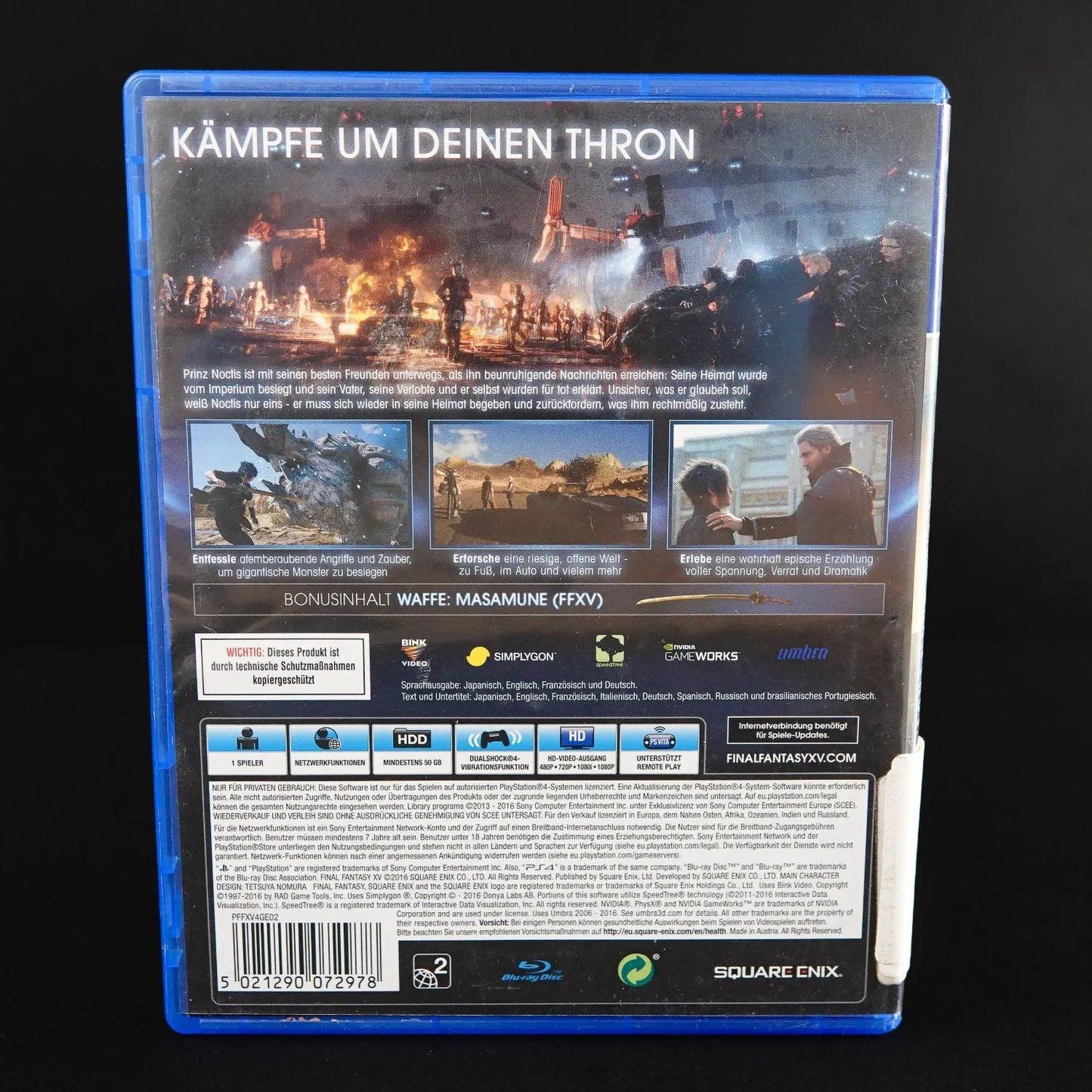 final-fantasy-xv-15-day-one-edition-playstation-4-ps4-deutsch-gebraucht-4 - Utopia Collectibles