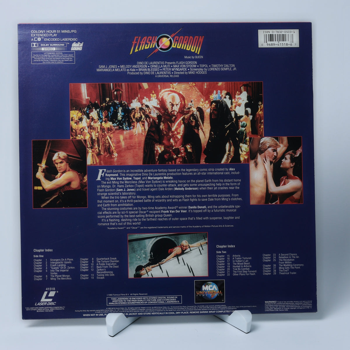 Flash Gordon - 1993 Letterboxed LaserDisc - Widescreen - Zustand Sehr Gut