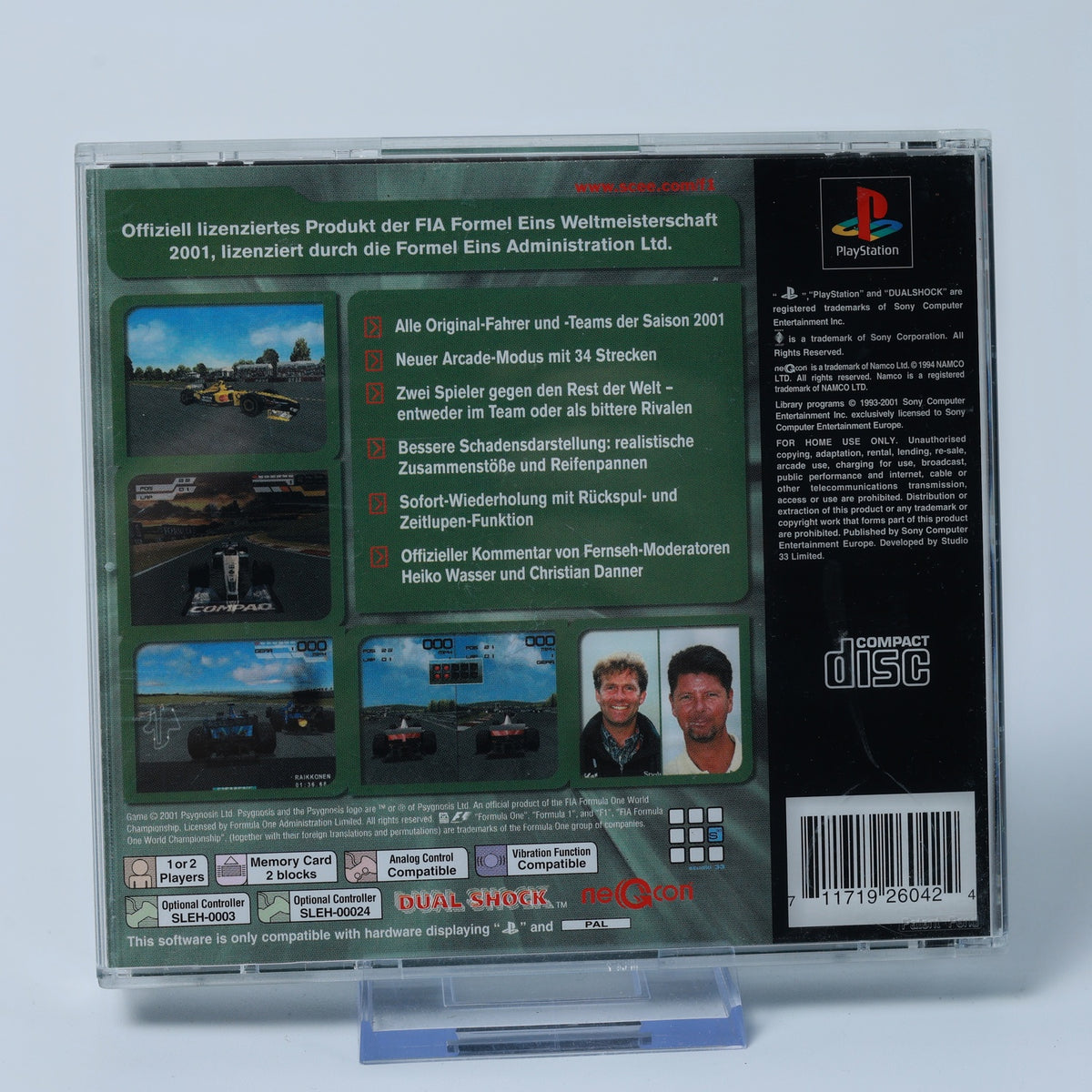 Formel Eins 2001 - Playstation PS1 Spiel - PAL - Deutsch - Zustand Gut