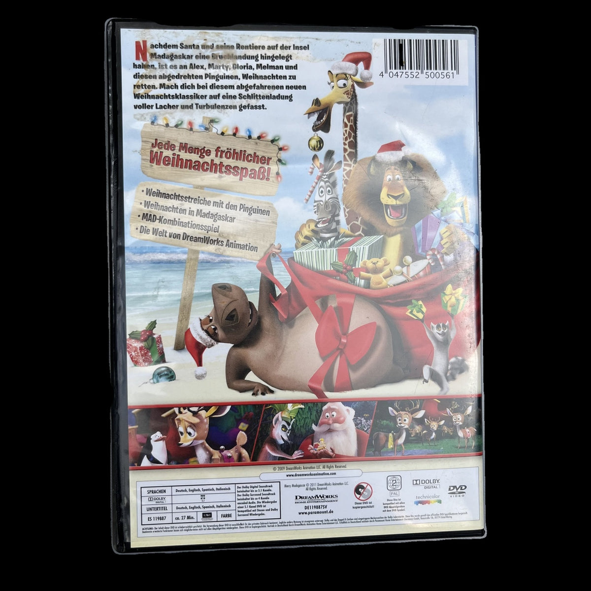 Fröhliches Madagascar - Madagascar - DVD - Animation - Weihnachten - Gebraucht