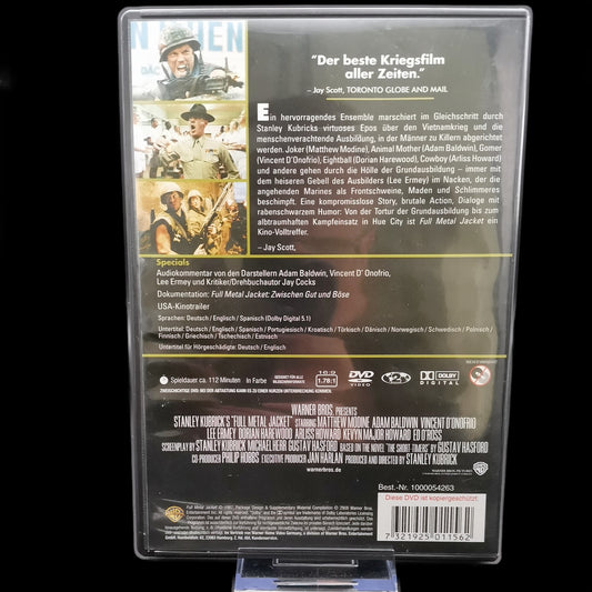 Full Metal Jacket - Kubrick - Kriegsfilm - Schwarzer Humor - DVD - Gebraucht