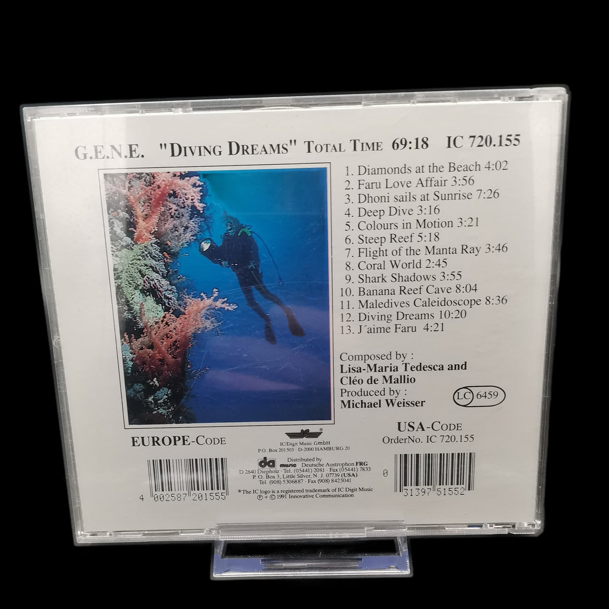 G.E.N.E - Diving Dreams - 1991 - New Age - Fotos Leni Riefenstahl - Gebraucht