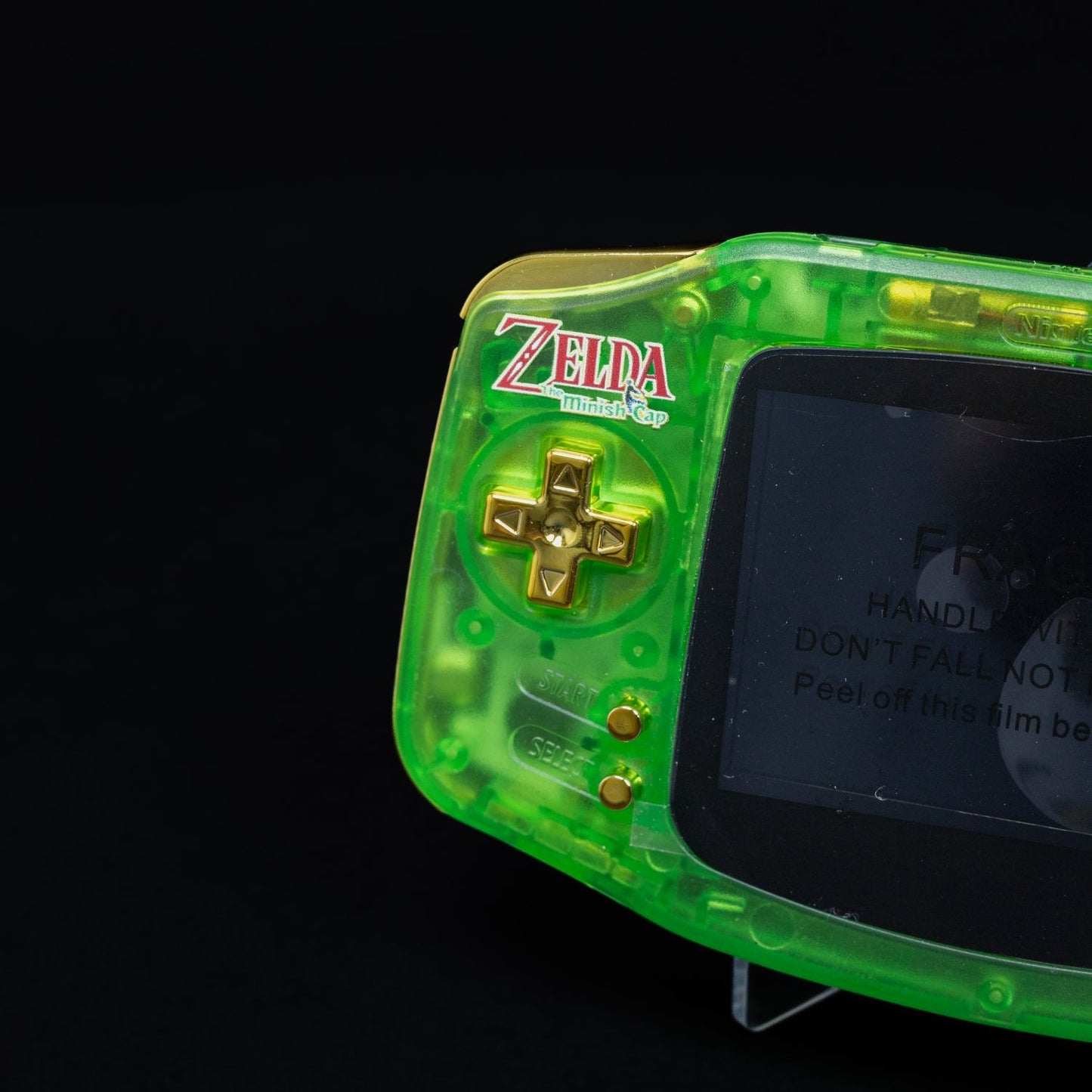 Game Boy Advance - Refurbished - Zelda Reshell + neues Display mit OSD Menü