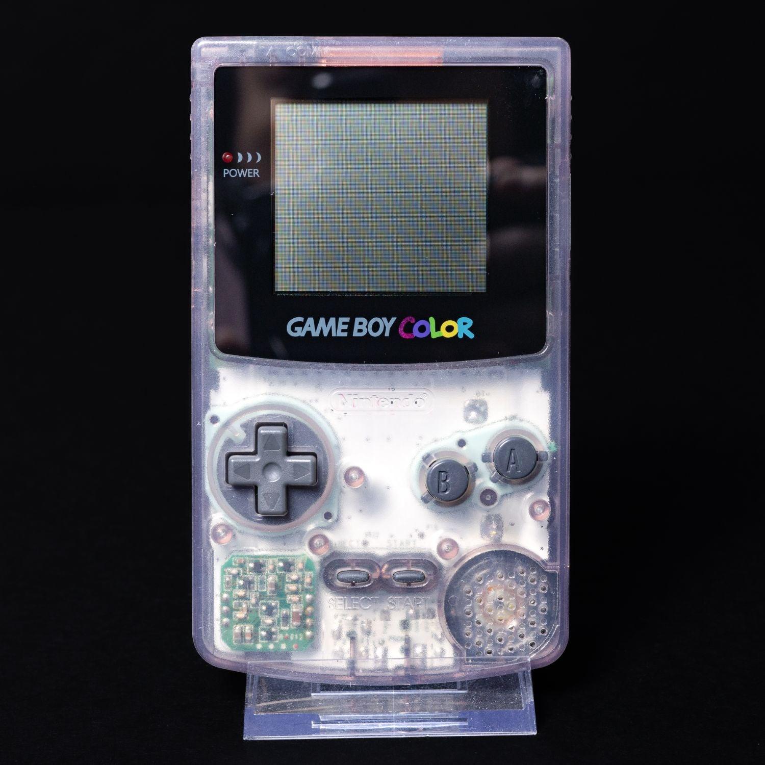 gameboy-color-modell-cgb-001-transparent-gereinigt-neues-original-display-1 - Utopia Collectibles