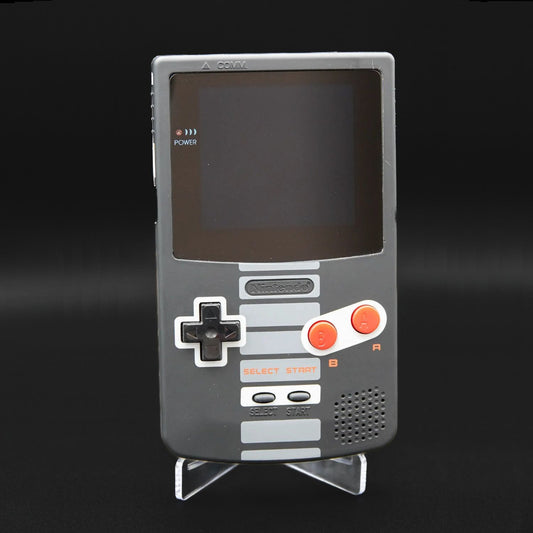 Gameboy Color - Schwarz Grau - Modded - Oled Display neues Gehäuse LiPo Akku Mod