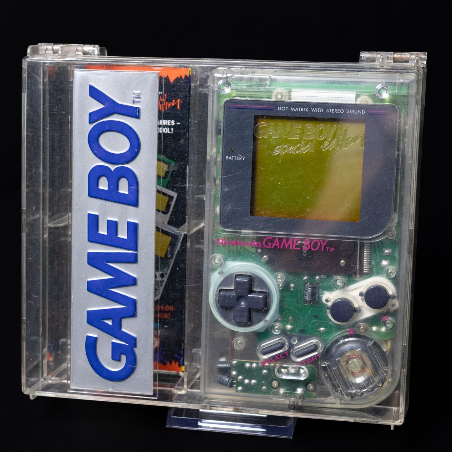 Gameboy - DMG-01 Transparent (Hip Boy) - mit Anleitung & Tragebox - Top Zustand