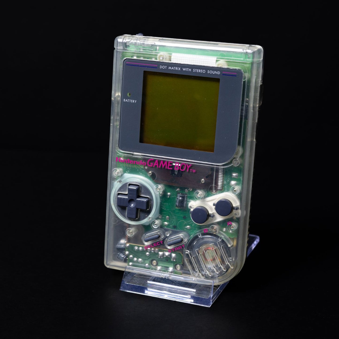 Gameboy - DMG-01 Transparent (Hip Boy) - mit Anleitung & Tragebox - Top Zustand