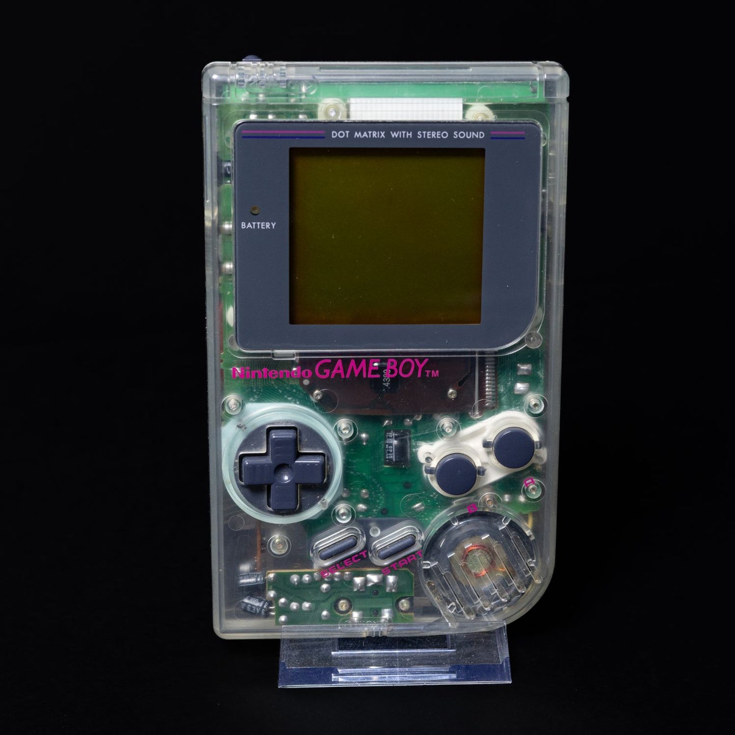 Gameboy - DMG-01 Transparent (Hip Boy) - mit Anleitung & Tragebox - Top Zustand