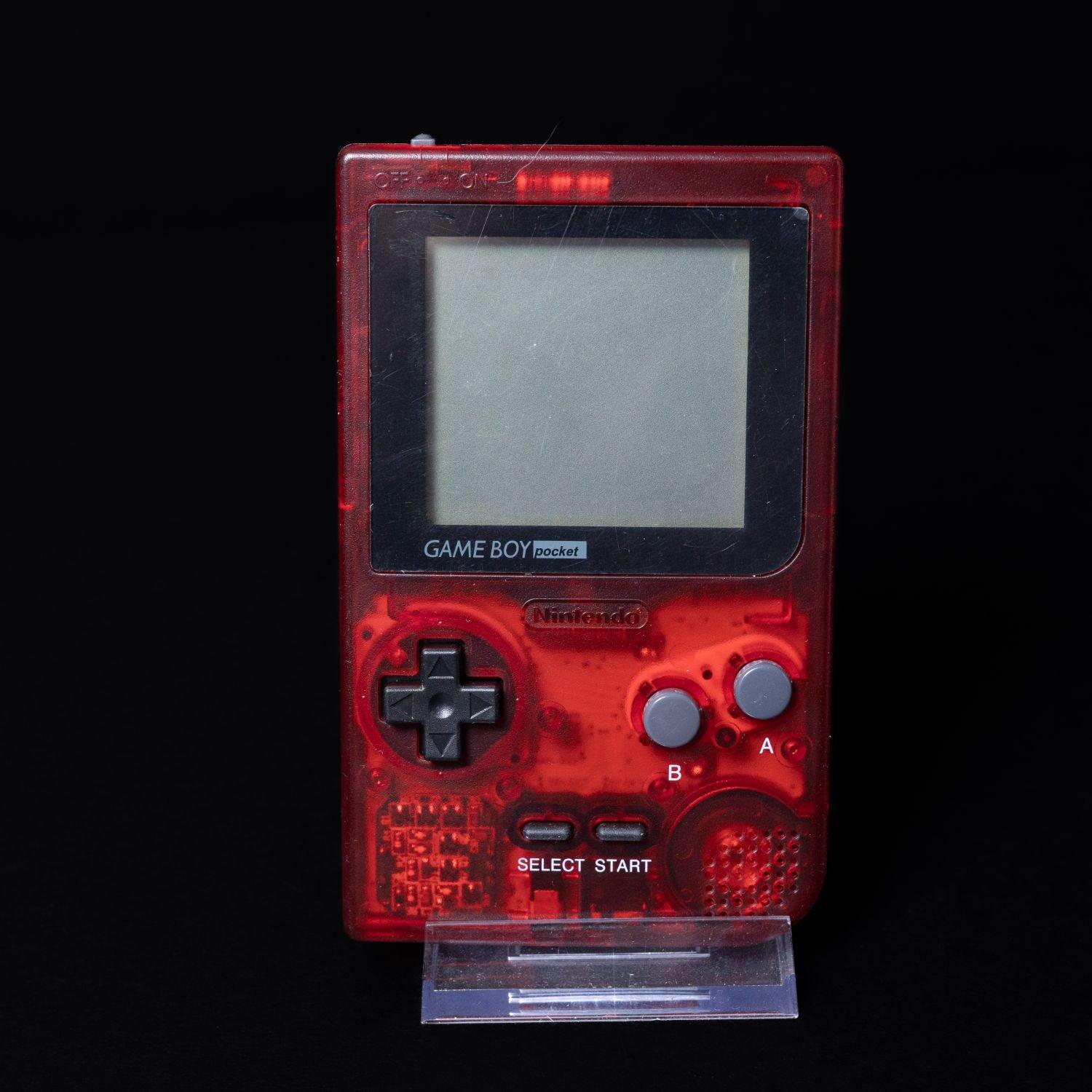 gameboy-pocket-mgb-001-transparent-rot-gehaeuse-display-erneuert-1 - Utopia Collectibles