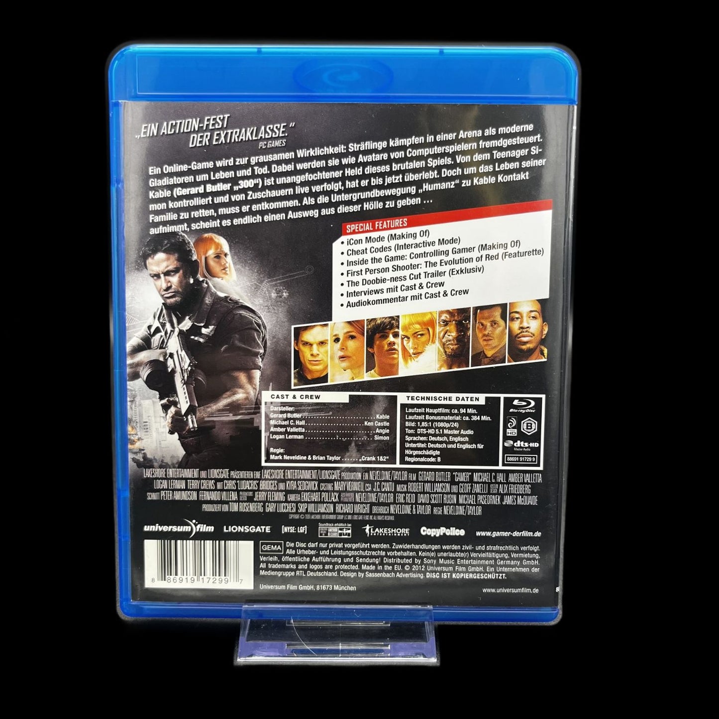 Gamer - Gerard Butler - Extended Version - Action - Blu-Ray - Top Zustand
