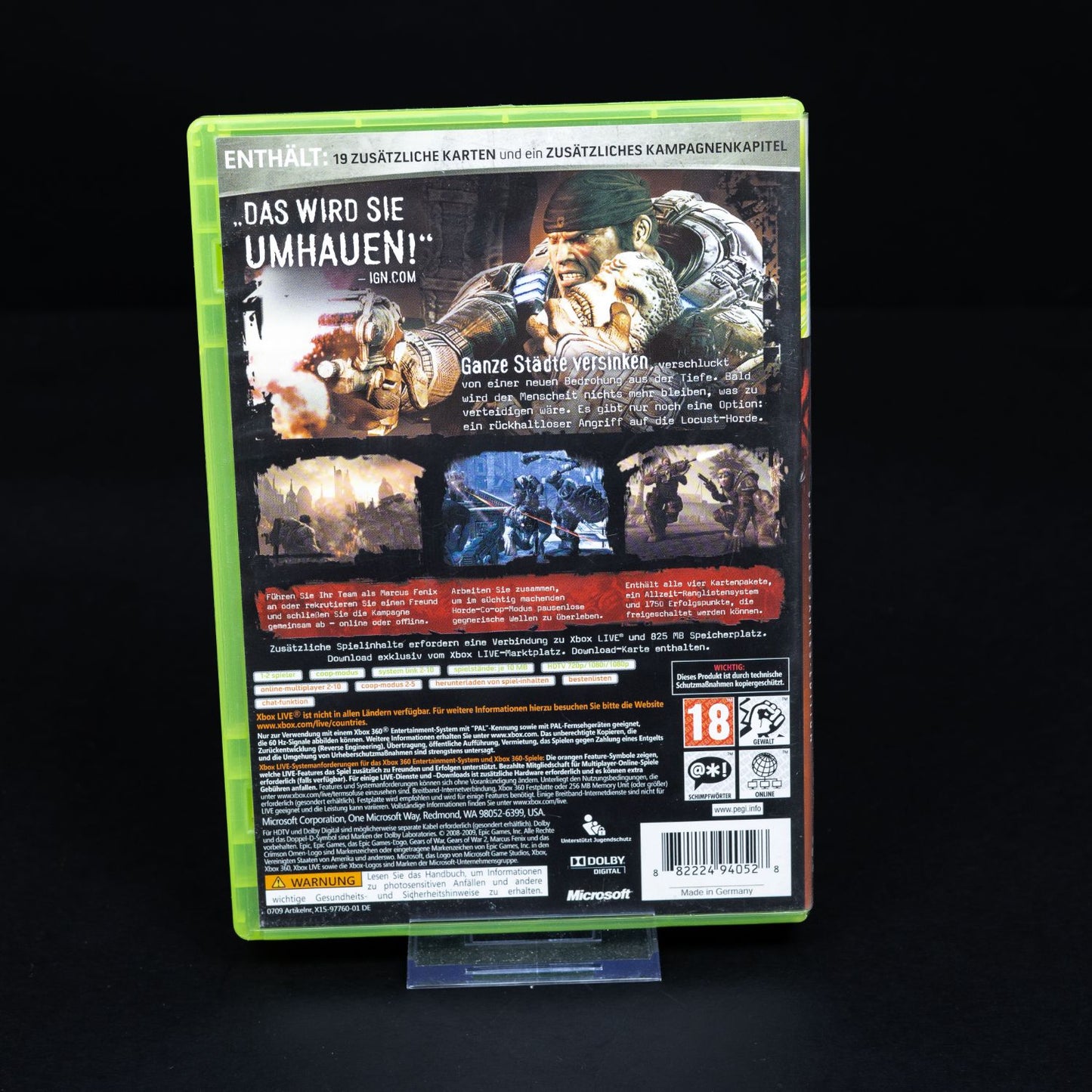 Gears of War 2 - XBOX 360 Spiel - CiB - Zustand Sehr Gut