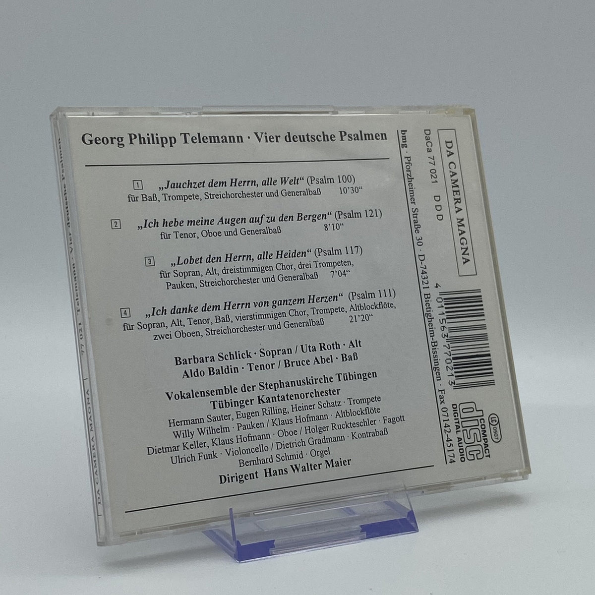 Georg Philipp Telemann - Vier Deutsche Psalmen - CD - Album - Gebraucht