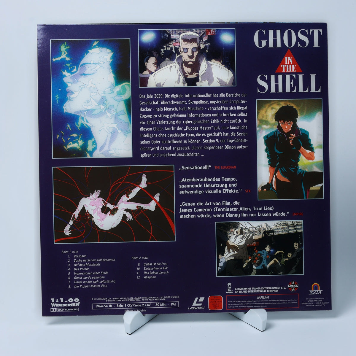 Ghost in the Shell - 1996 Anime Film - LaserDisc Widescreen - Zustand Sehr Gut