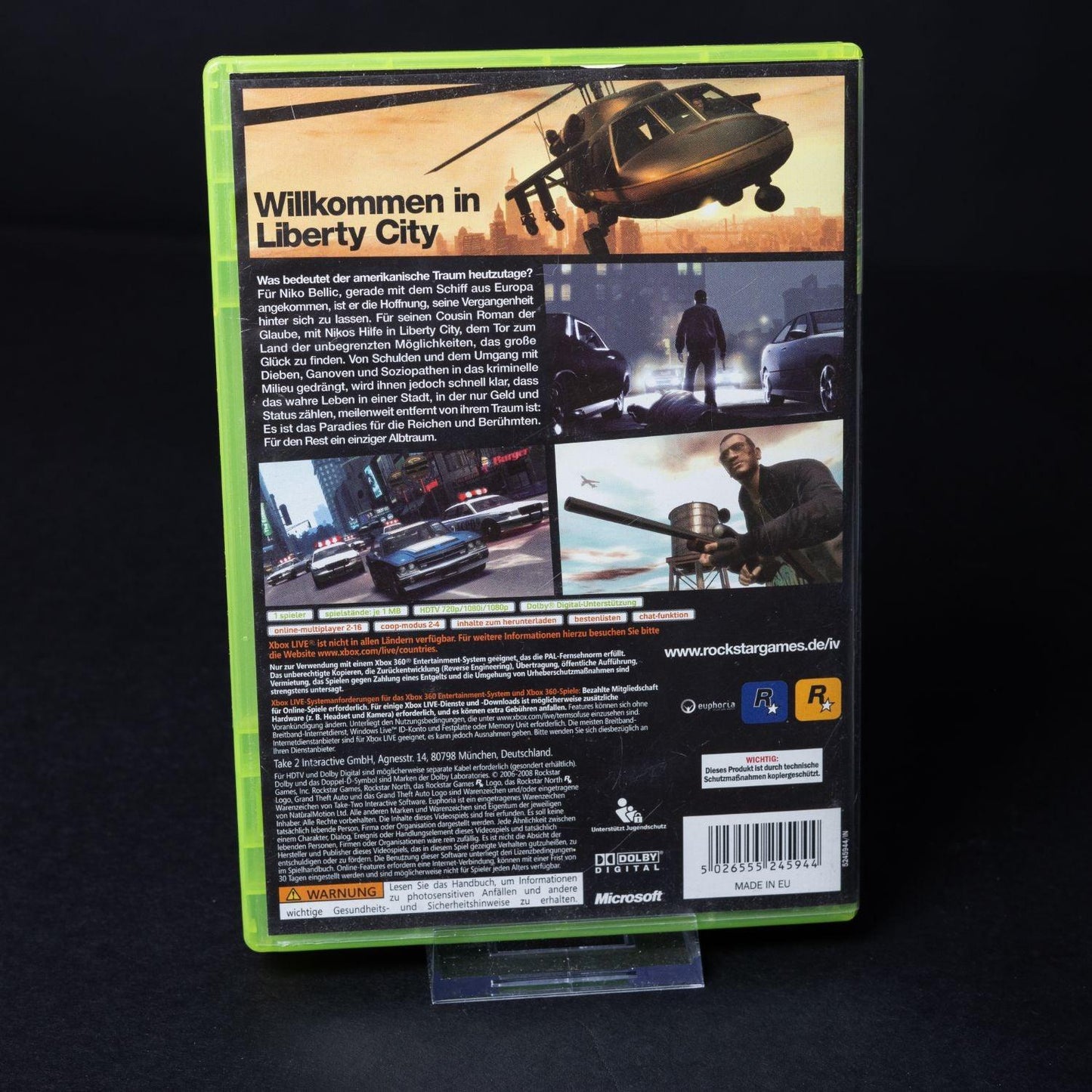 Grand Theft Auto IV (GTA 4) - XBOX 360 - mit Anleitung & Karte - Zustand Gut