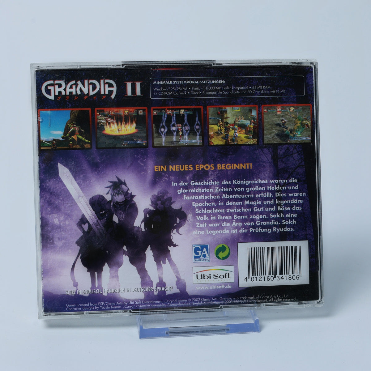 Grandia II - PC CD-ROM Spiel - Englisch - Zustand Sehr Gut