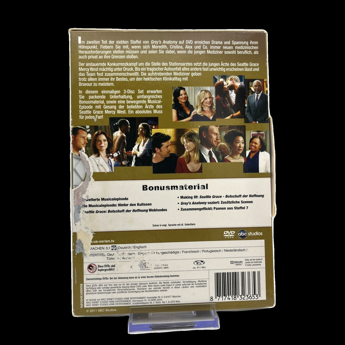 Greys Anatomy - 3-Disc Set - 7. Staffel - Drama - DVD - Gebraucht