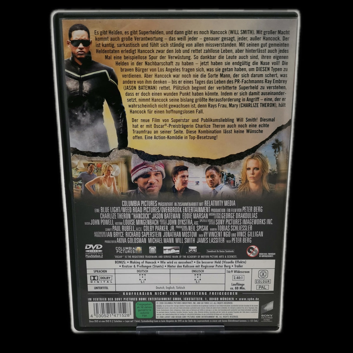 Hancock - Will Smith - Charlize Theron - Action - Superhelden - DVD - Sehr gut