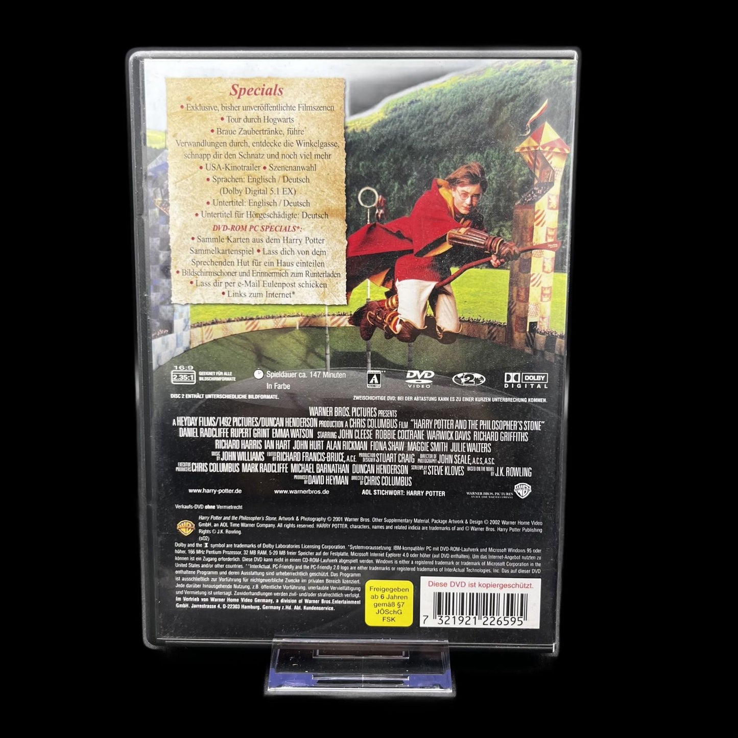 Harry Potter und der Stein der Weisen - DVD - Warner Bros - Top Zustand