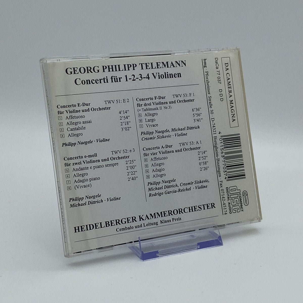 Heidelberger Kammerorchester - Concerti für 1-2-3-4 Violinen - CD - Gebraucht