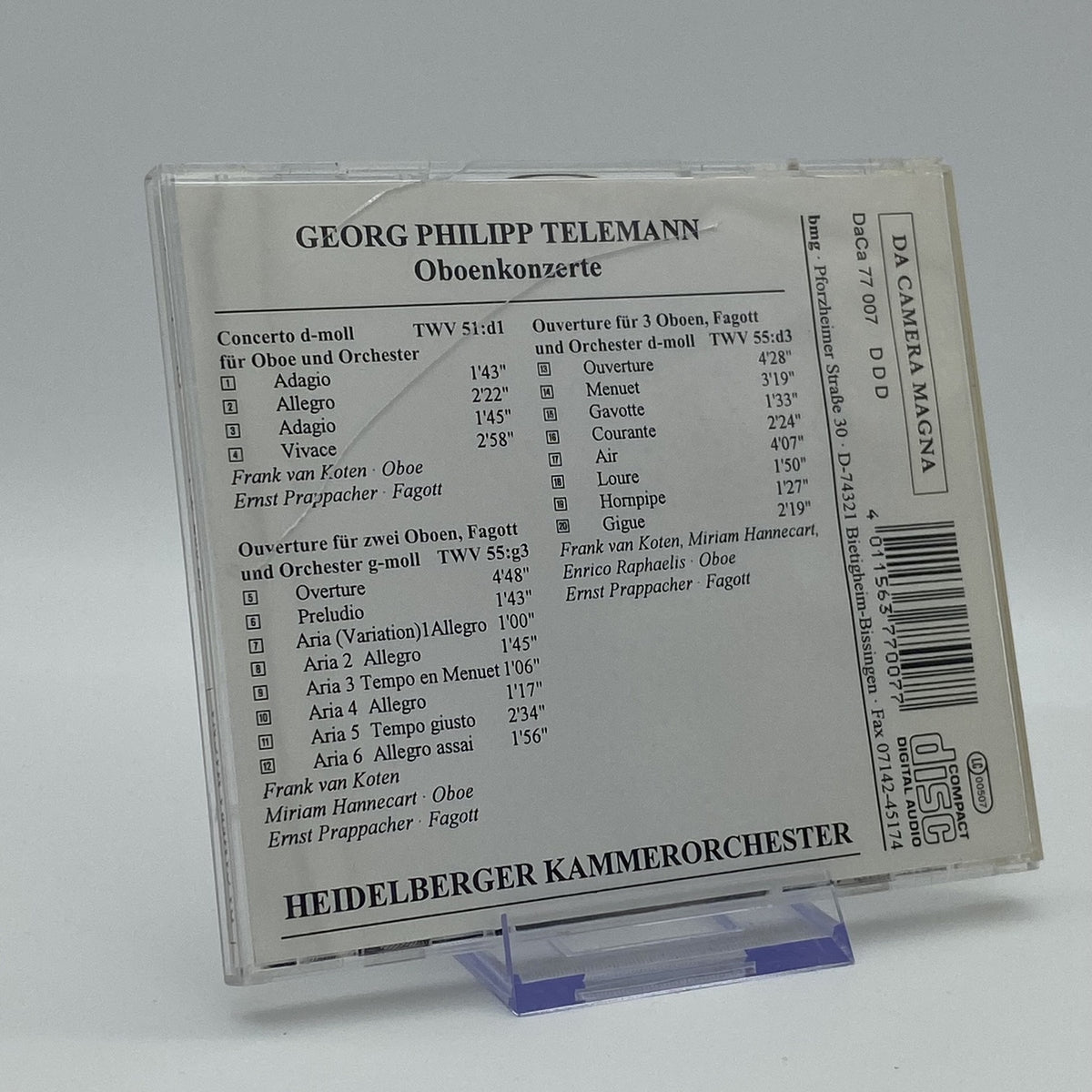 Heidelberger Kammerorchester - Oboenkonzerte - CD - Album - Gebraucht