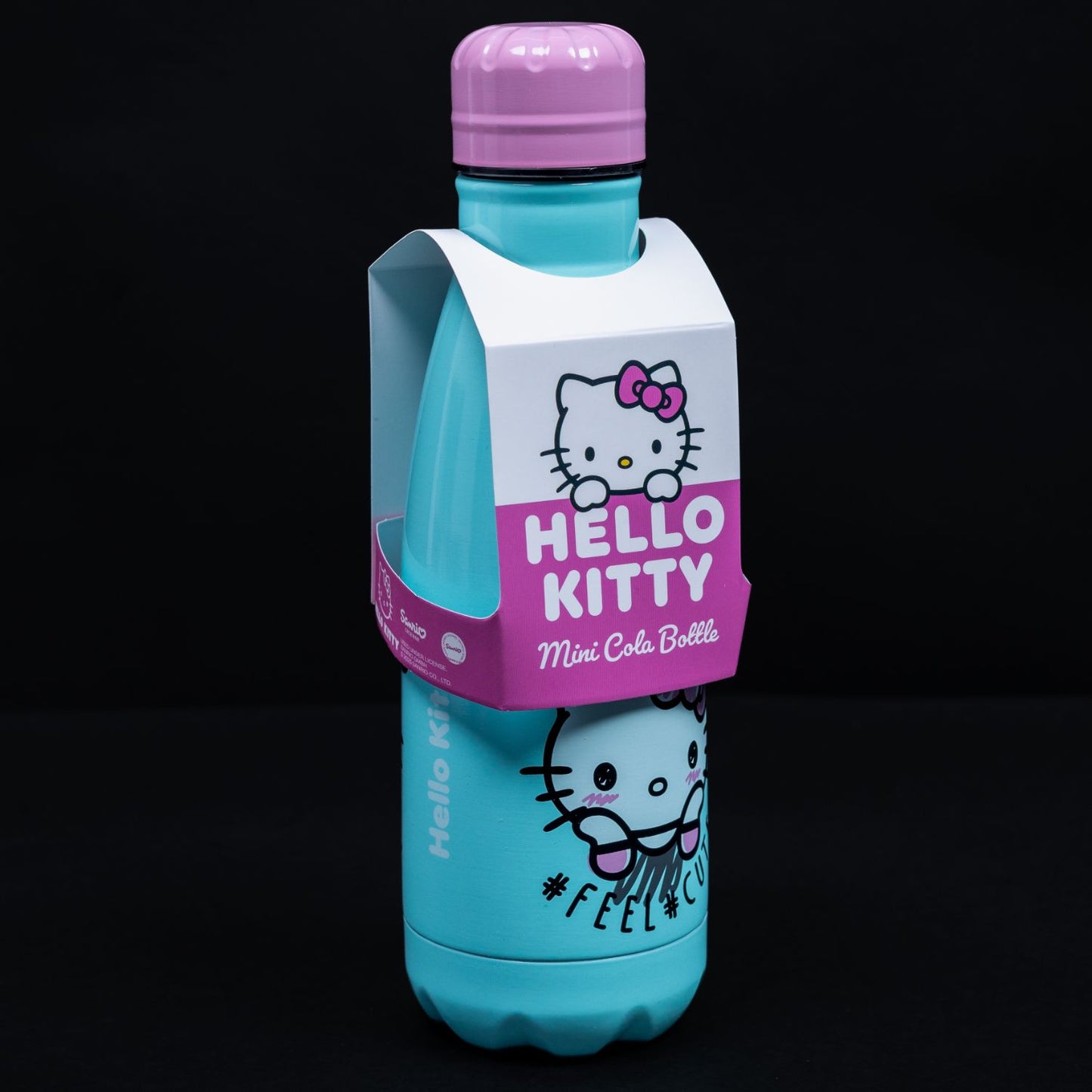 Hello Kitty - Mini Cola Bottle - Alu Trinkflasche - Rosa / Grün - INSTA CUTENESS