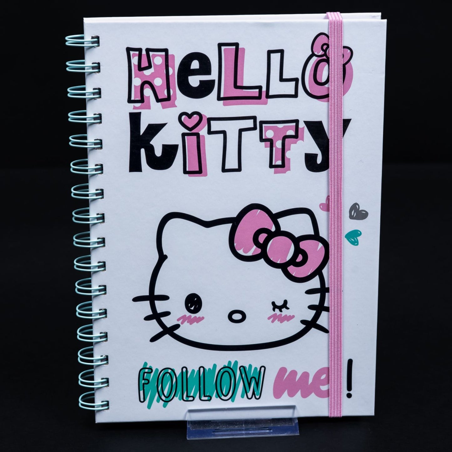 Hello Kitty Notiz-Block - FOLLOW ME - Ring-Buch - NEU
