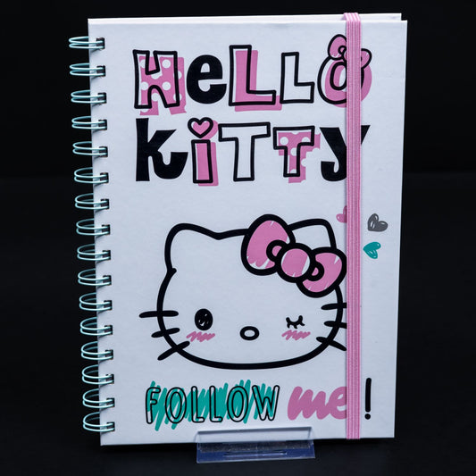 Hello Kitty Notiz-Block - FOLLOW ME - Ring-Buch - NEU