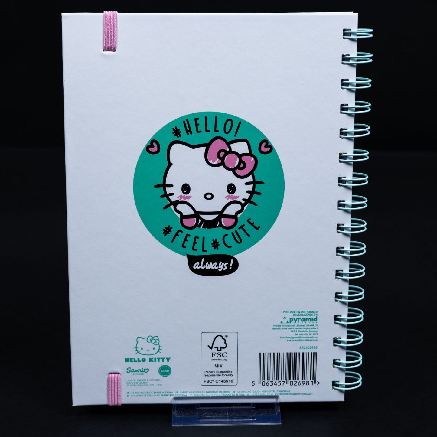 Hello Kitty Notiz-Block - FOLLOW ME - Ring-Buch - NEU