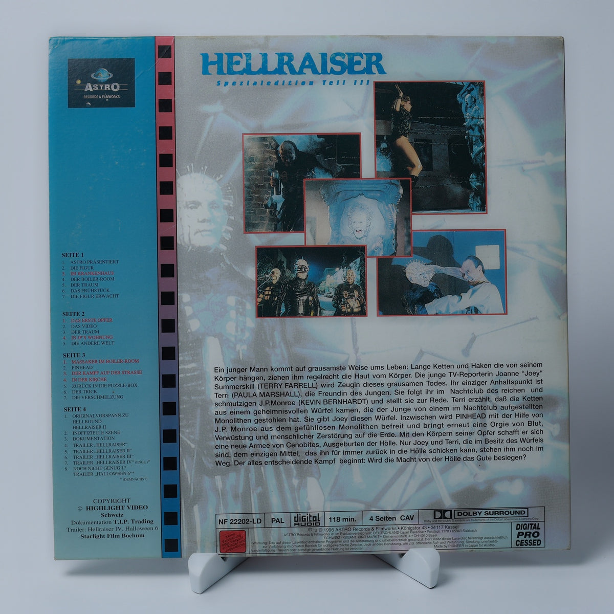 Hellraiser III - Hell on Earth - 1996 LaserDisc Limited Edition - Zustand Okay