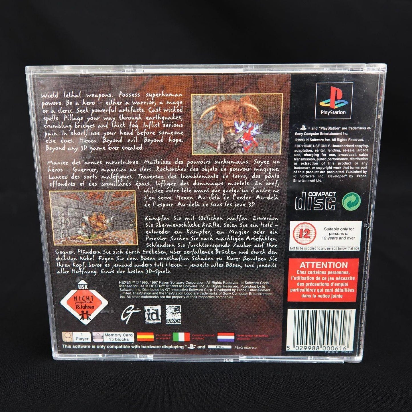hexen-playstation-1-ps1-spiel-cib-mit-anleitung-pal-gebraucht-fsk-18-4 - Utopia Collectibles