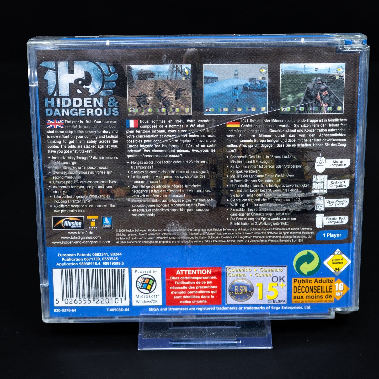Hidden & Dangerous - Sega Dreamcast Spiel - Zustand Gut