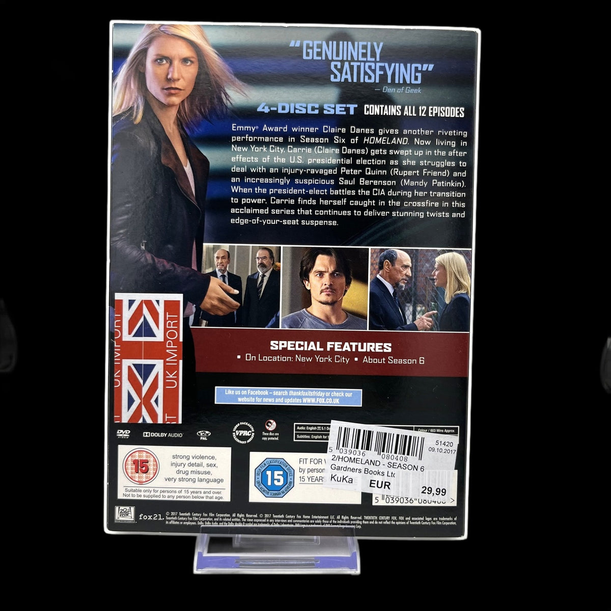 Homeland - 4-Disc Set - Enthält alle 12 Episoden - DVD - Drama - Gebraucht