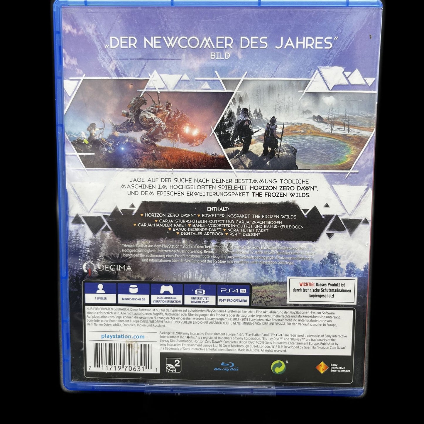 Horizon Zero Dawn - Sony PS4 Playstation 4 - Cyberpunk Action - Zustand gut