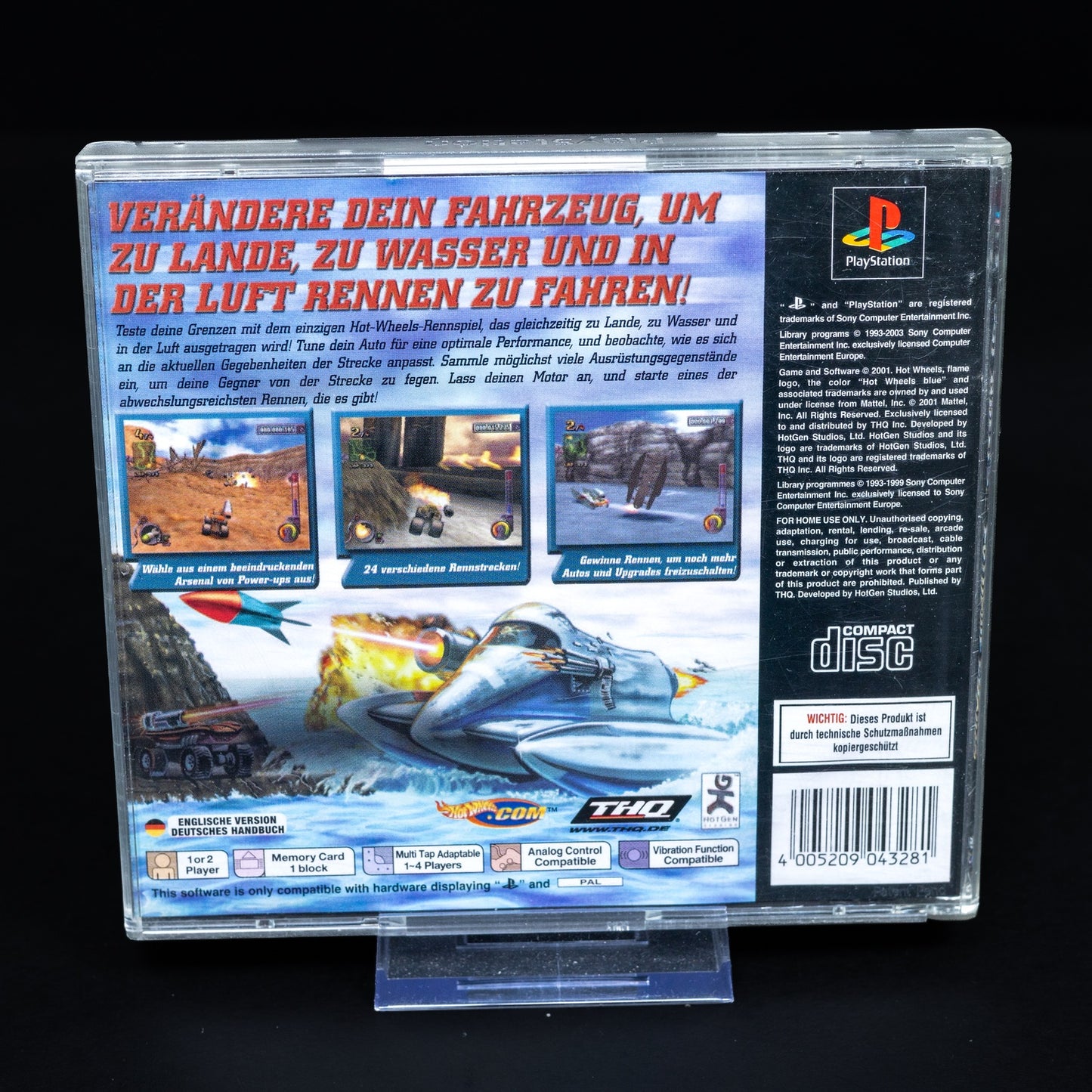 HotWheels Extreme Racing - Playstation PS1 PAL - Zustand Okay (Case beschädigt)