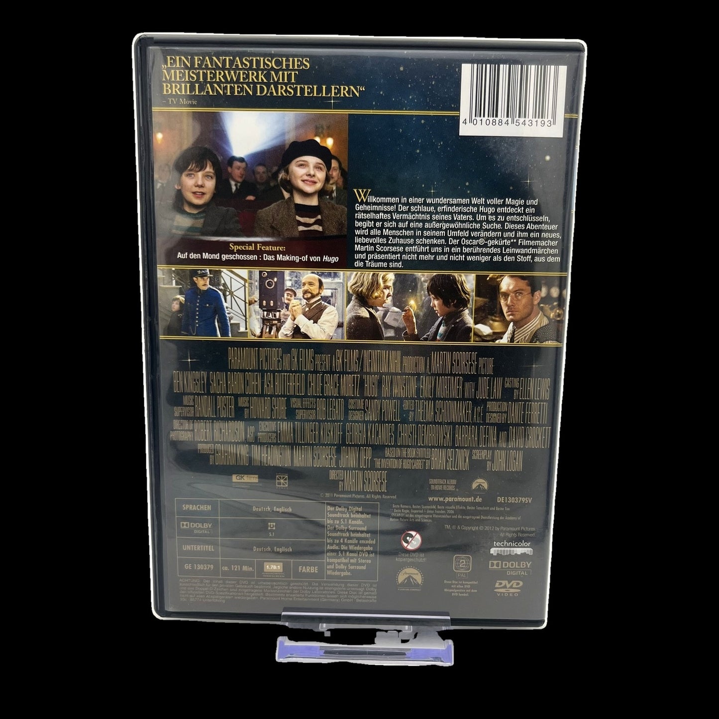 Hugo - Gewinner von 5 Oscars - Regie Martin Scorsese - FSK 6 - DVD - Gebraucht