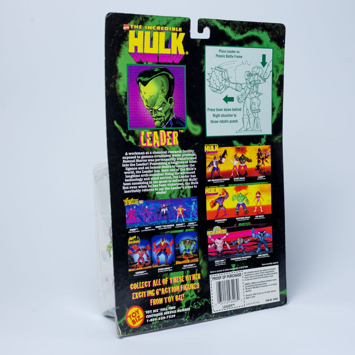 Hulk Action Figur: Leader + Anti-Hulk Armor (1996) - Neu & OVP / Sealed