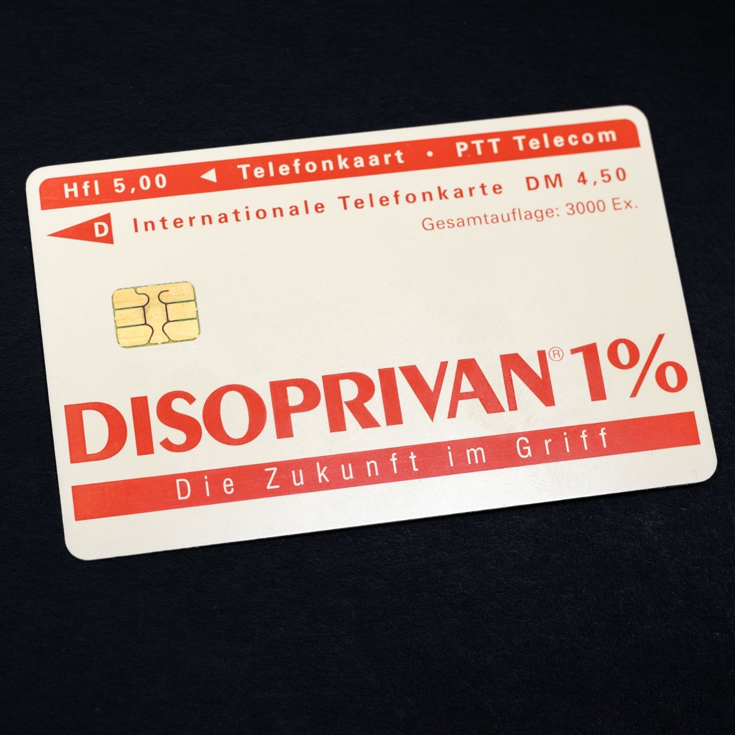 Internationale Telefonkarte - Disoprivan 1 - 4,50 DM - Auflage 3000 Ex.