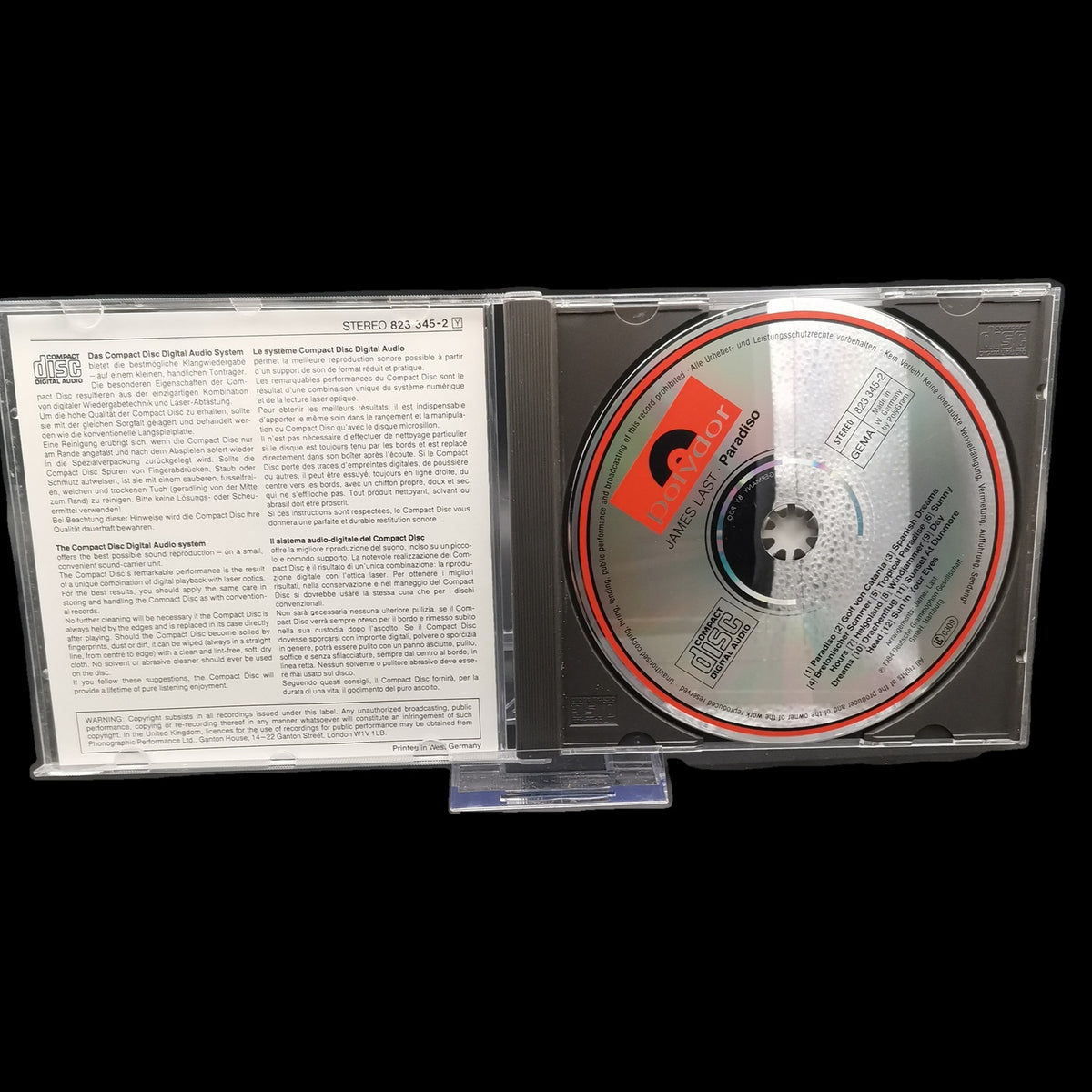 James Last - Paradiso - CD - 1984 - Pop Album - Stereo - Polydor - Gebraucht