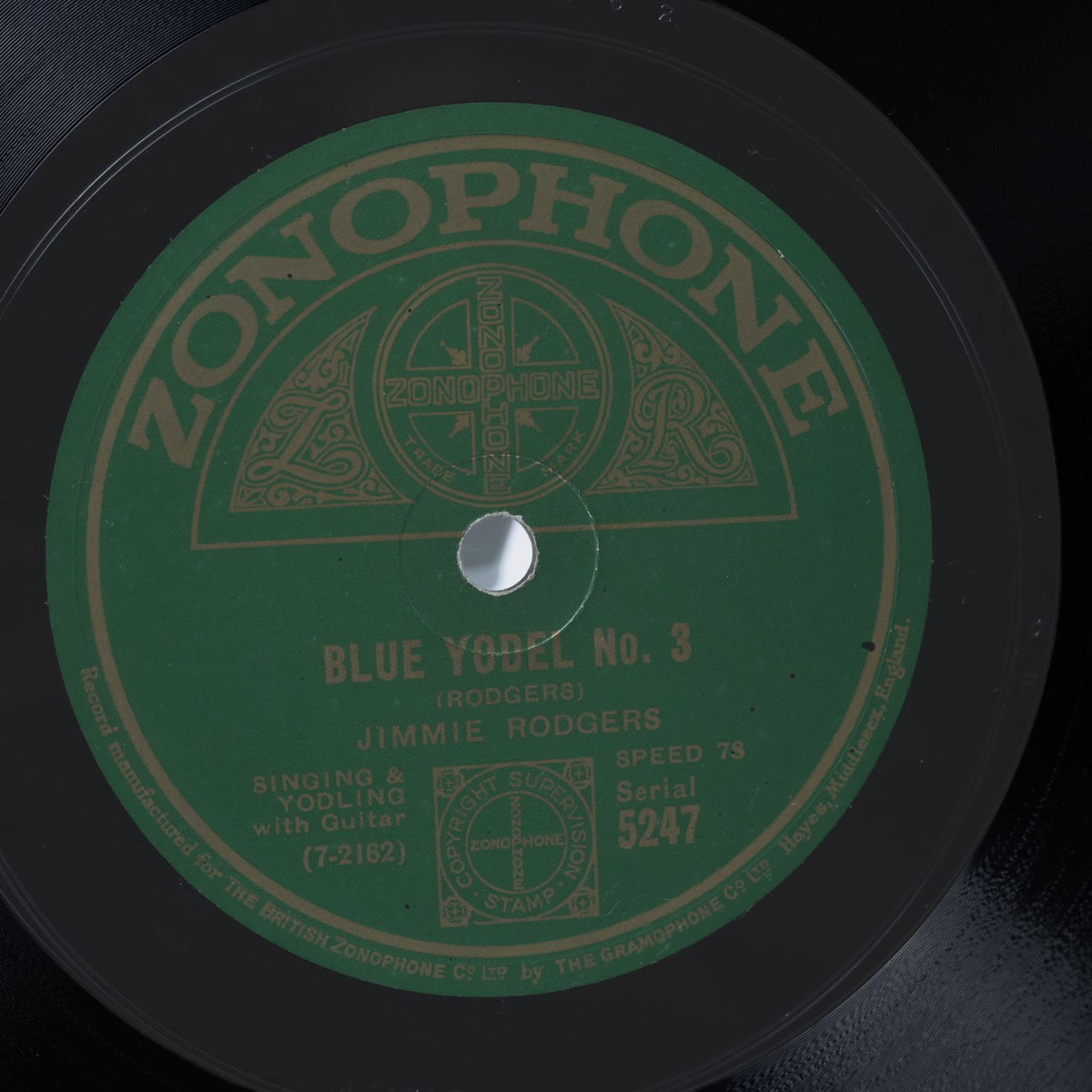 Jimmie Rodgers - Blue Yodel No. 3 / Never No Mo' Blues - Shellack - VG+ / G+