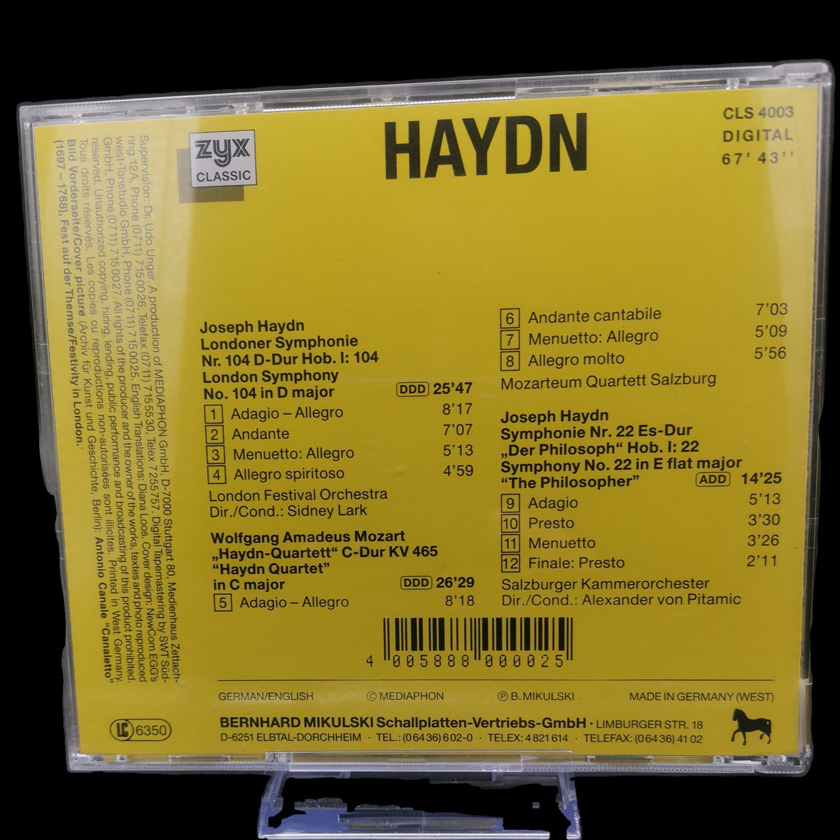 Joseph Haydn / Wolfgang - Londoner Symphonie / Haydn-Quartett - CD - Gebraucht