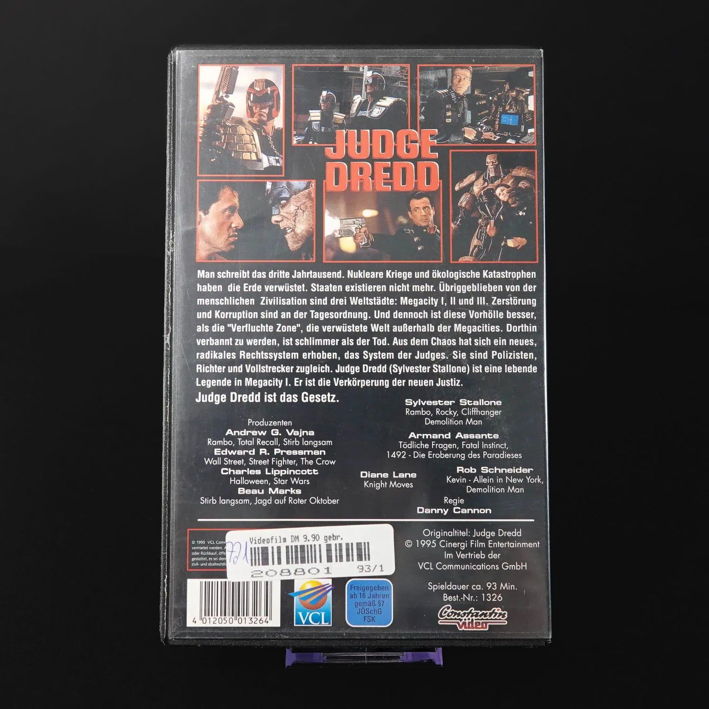 Judge Dredd (1995) - Constantin/VCL VHS Big Box - Sylvester Stallone - Deutsch